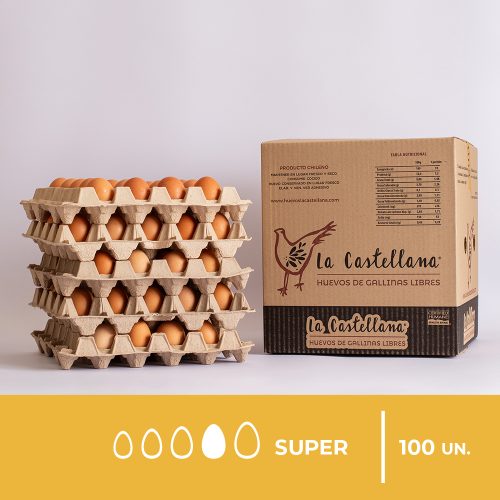 huevos de gallina feliz super color 100 unidades